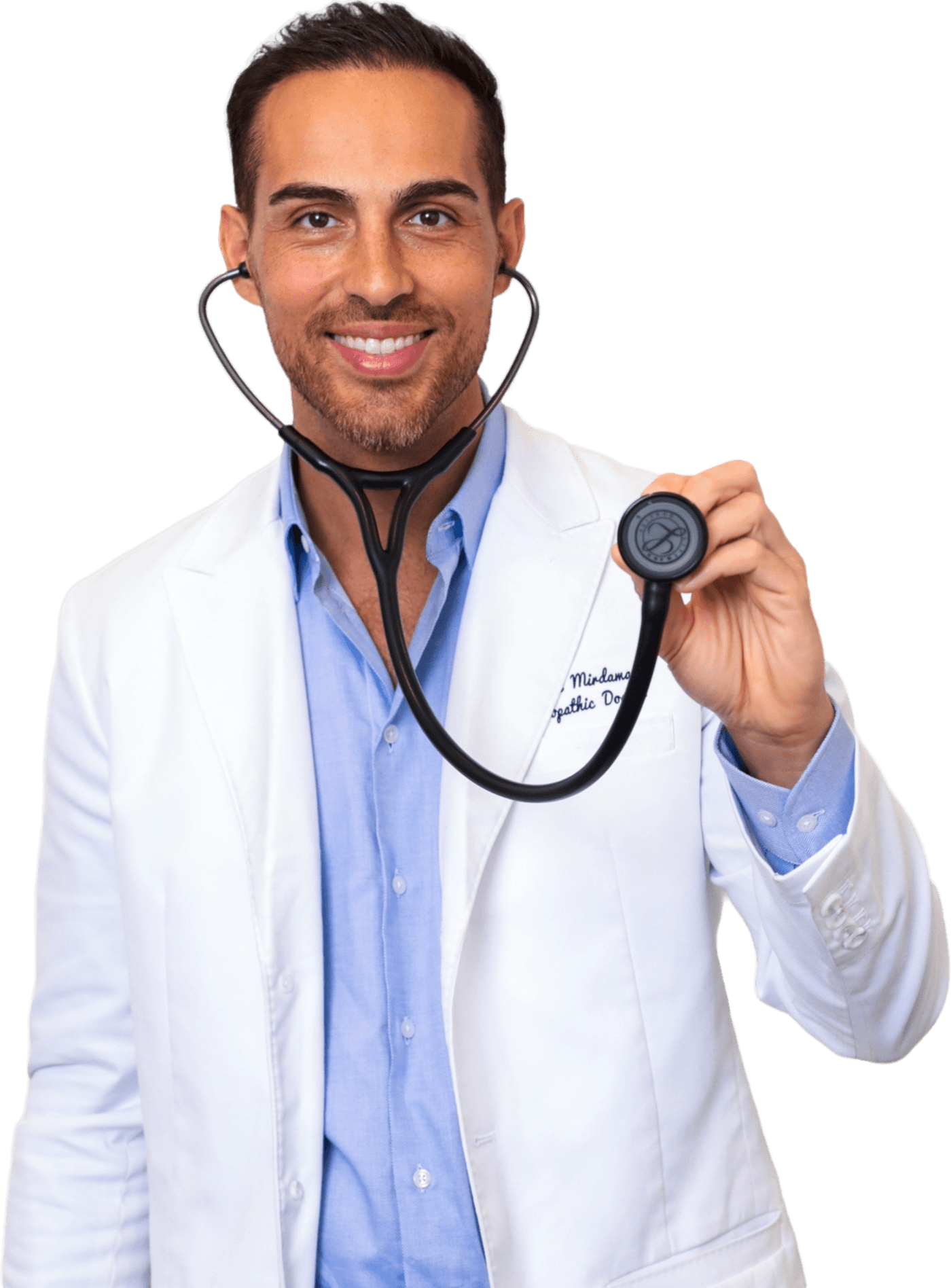 Dr. Pedi, naturopathic doctor, in a clinical setting